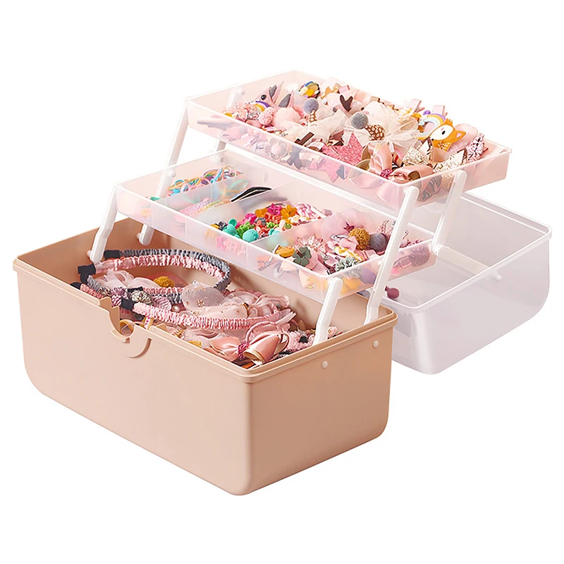 Children\'s Hair Accessories Storage Box Baby Head Rope Hairpin Rubber Band Head Jewelry Organizer Cute Girl Jewelry Box