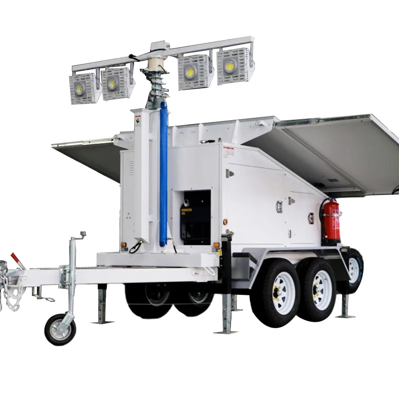 Durable Mobile Light Tower  Alloy Mast Anti-Wind Anti-Shock Long-Term Outdoor Industrial Application Lighting Custom