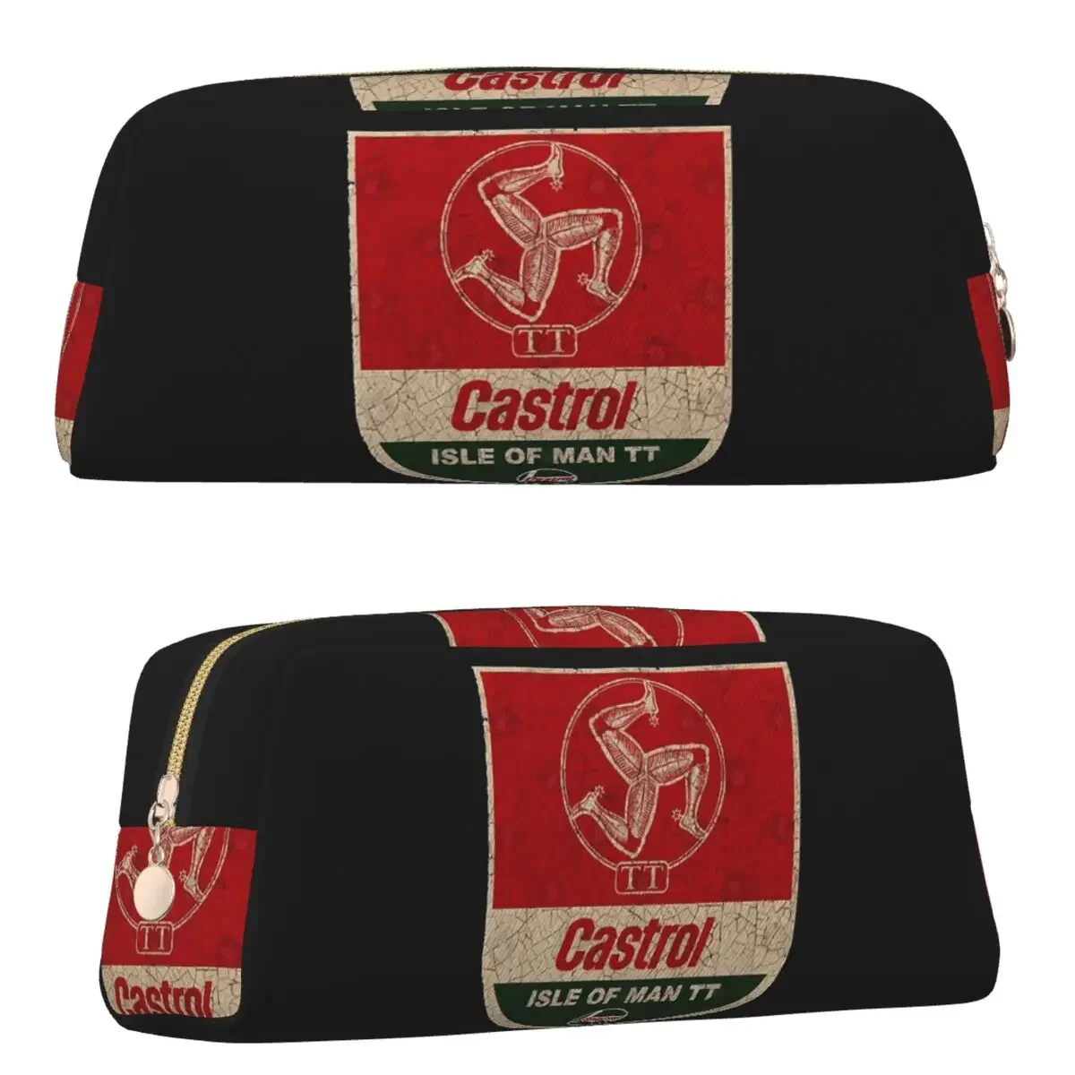 Isle Of Man TT Motorcycle Pencil Cases for Student School Pen Box Pencil Bag Pencil Pouch Storage Stationery Supplies