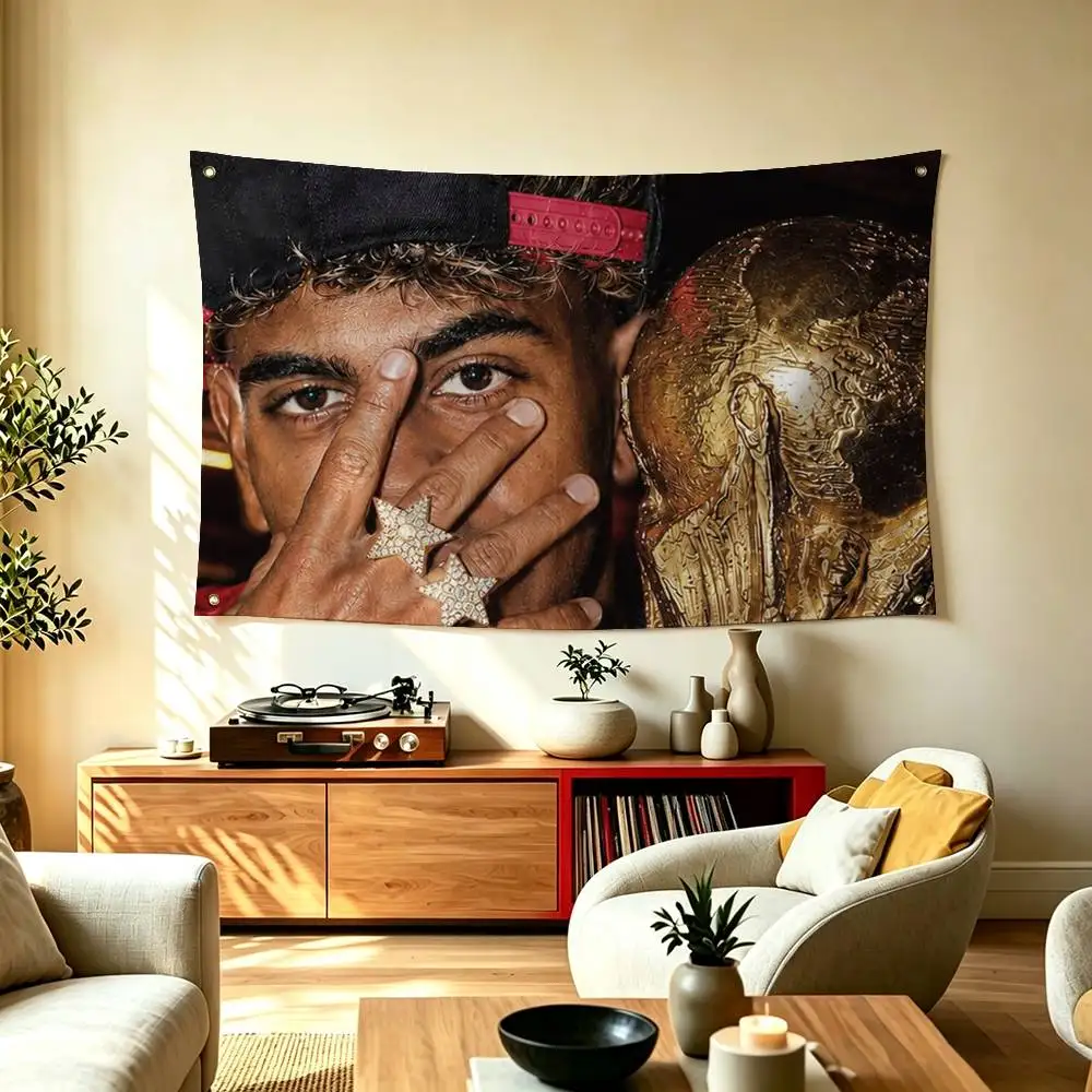 Football Prodigy L-Lamine Yamal 19 Flag Suitable For Party Club Outdoor Interior Wall Decoration Banner Fans Gift