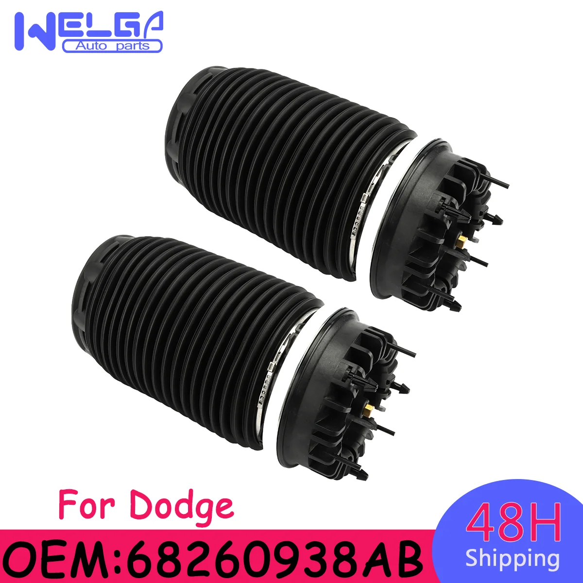 1 Pair Air Suspension Spring Bags Bellows air Balloon For Dodge Ram 1500 2019-2025 Shock Absorber Struts 68260938AA 68260938AB