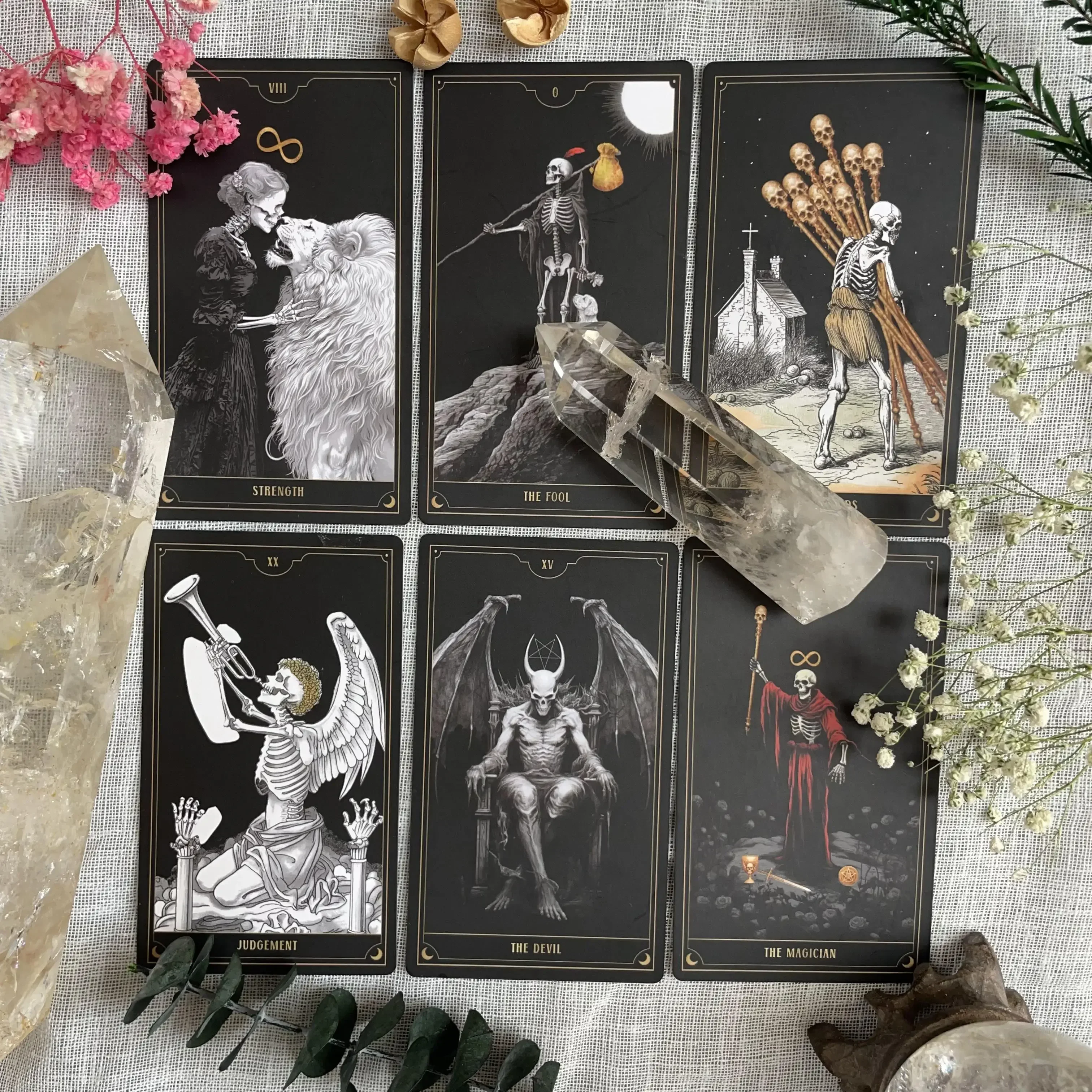 Original Starry Sky Witt Astrologer Rider High Quality Skull Tarot 78 Cards Decks Divination Oracle Spanish Russian Collectible