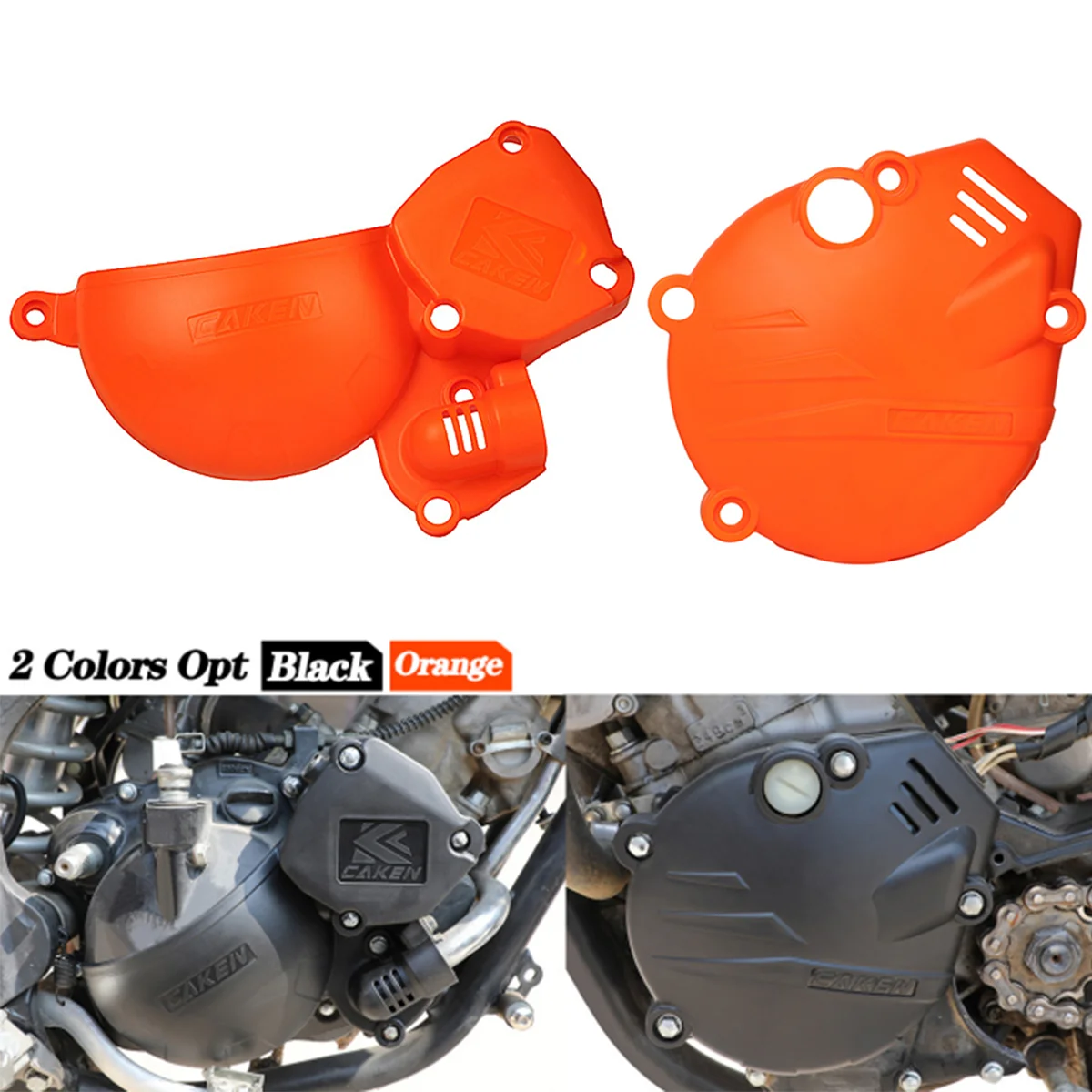 Motocross Orange Black Clutch Protector Ignition Guard Cover For KEWS K18 Hengjian HJ250h-R 2T Kayo KT250 Loncin MT250 Dirt Bike