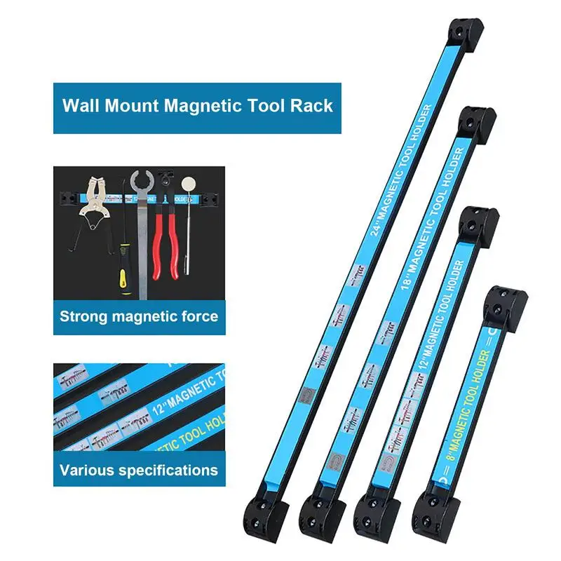 Magnetic Tool Holder Heavy-duty Magnet Tool Bar Strip Rack Space-Saving & Strong Metal Organizer Storage Rack for Knife Wrench