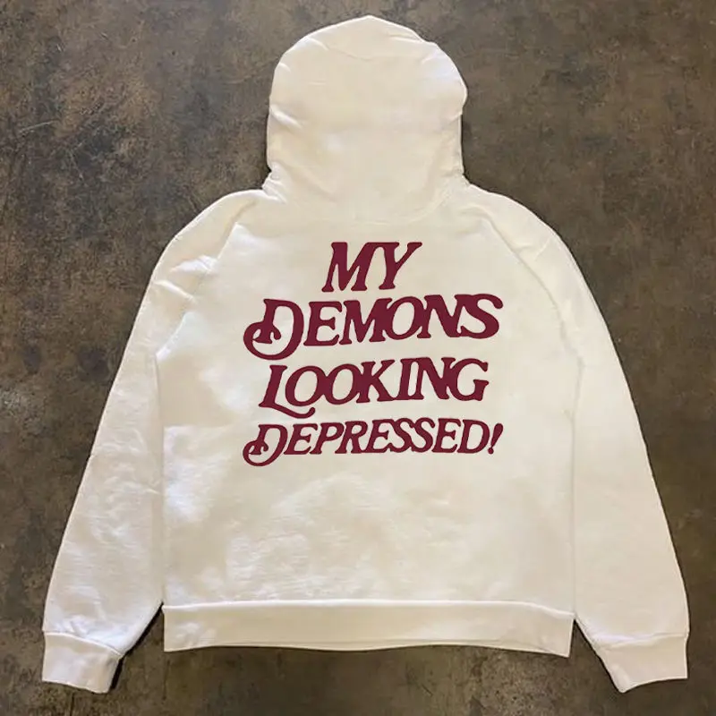 

A Must-have Item: Trendy English Letter Printed Hoodie for Both Men and Women, Large-sized Hoodie for Autumn and Winter