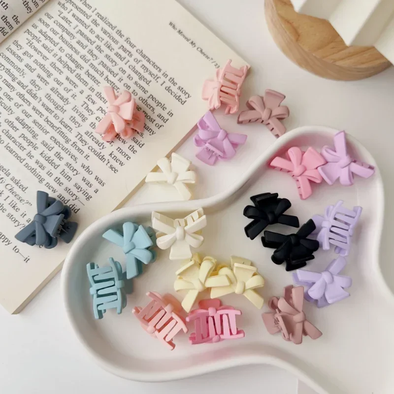 2pc Lovely Small bow Hair Claw Clips for Women Girls Kids Children Hairpin Headband for Hair Washface Accessories Headwear