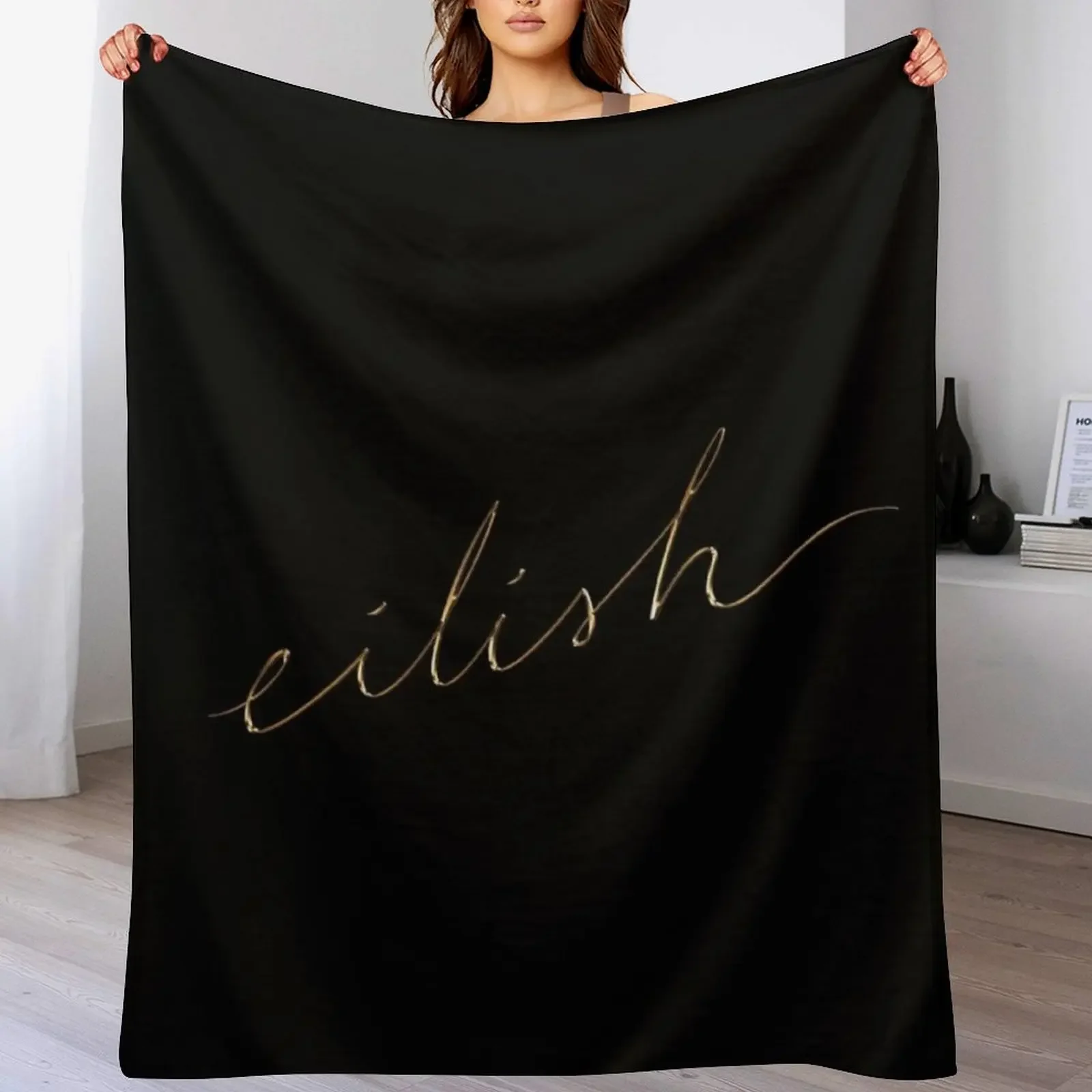 

eilish fragrances gold cursive Throw Blanket valentine gift ideas Thin Blankets