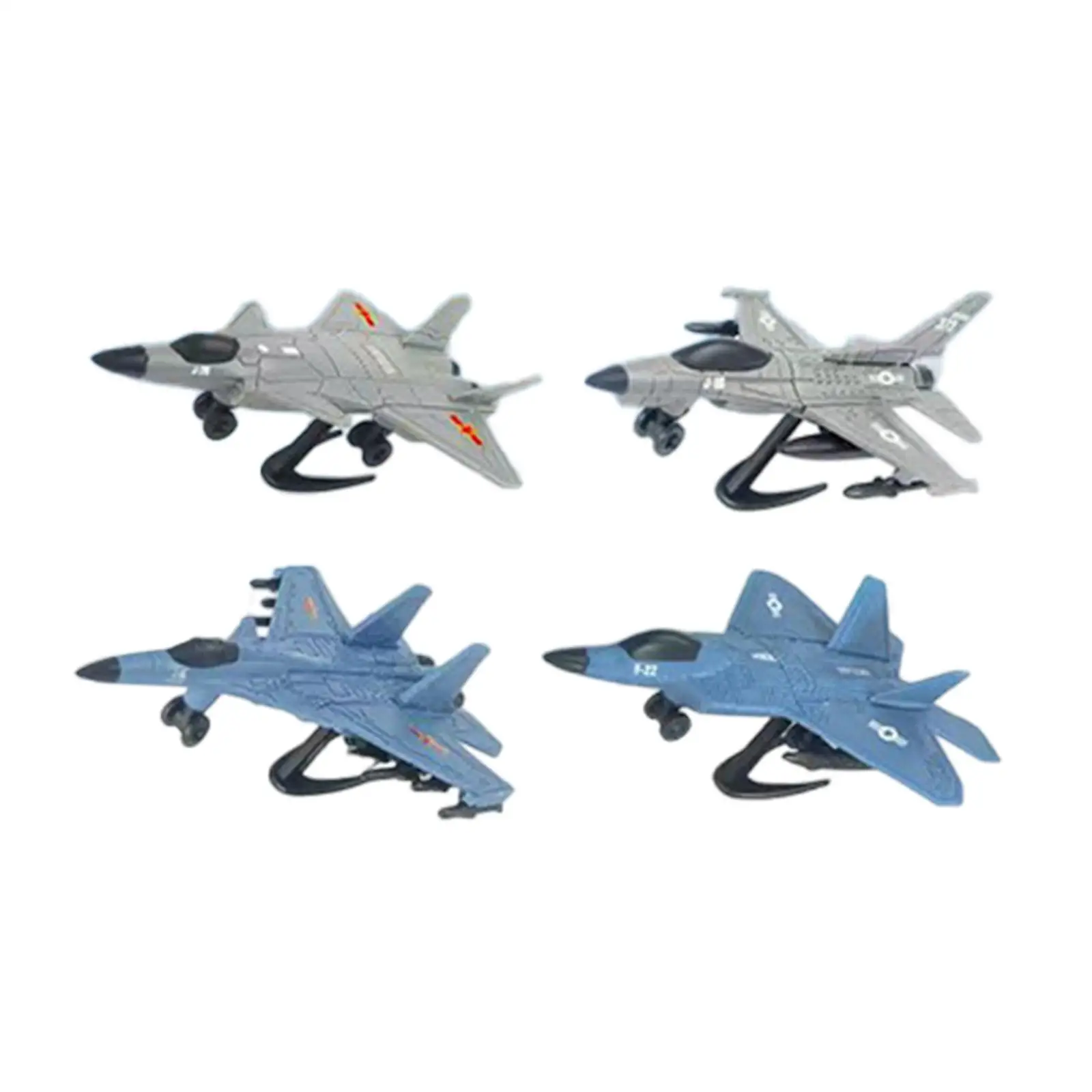 

4Pcs DIY Fighter Model Aircraft Model Ornaments Building Kits, Home Decor 4D Plane Model Collectibles for Home, Cabinet Bar