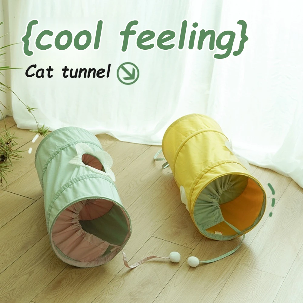 Foldable Spiral Cat Play Tunnel for Kitten Exploration Breathable Interactive Summer Indoor Cat Toy Lightweight Pet Products