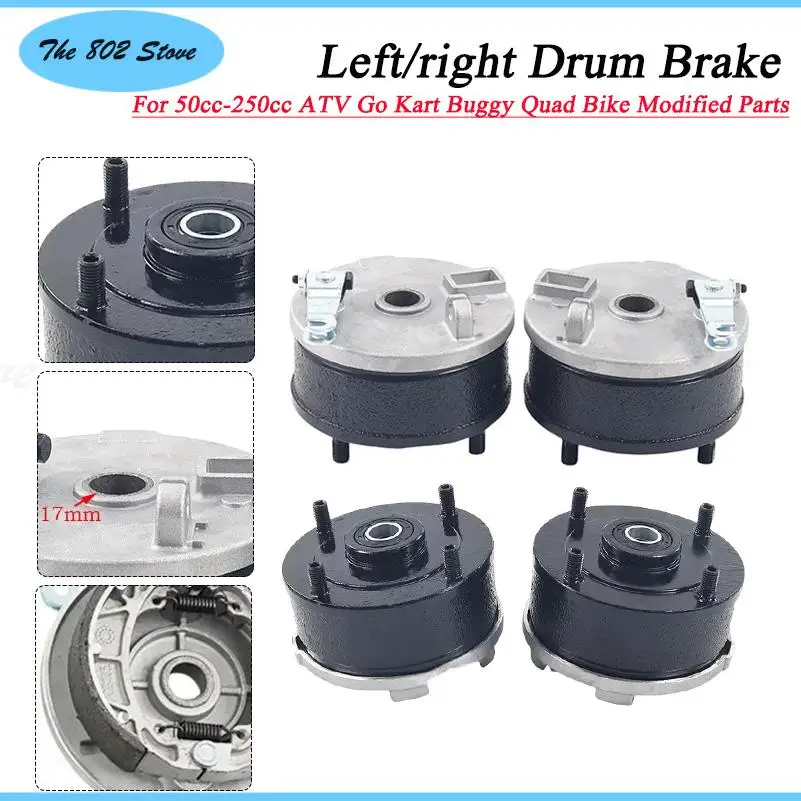 

110mm(780mm) 4 Studs Left/right Drum Brake Assembly With Cover For 50cc-250cc ATV Go Kart Buggy Quad Bike Modified Parts