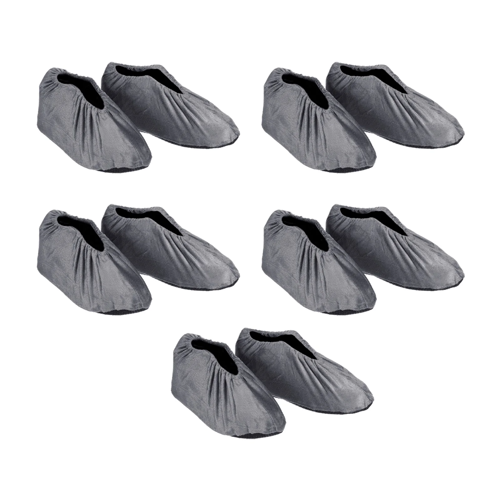 

5Pair Household Flannel Shoe Covers Shoes Slippers Protector Non-Slip Shoe Protectors Men Women for Household Office Laboratory