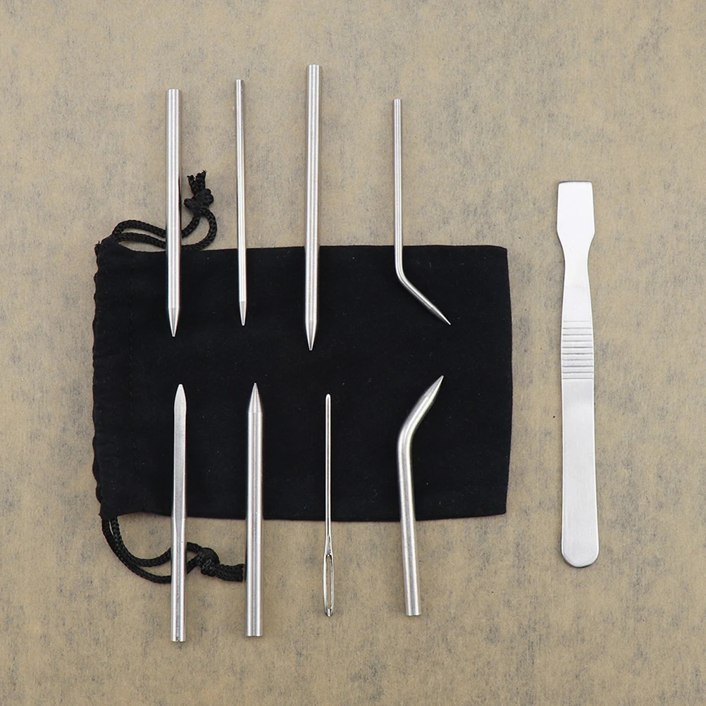 

Knitting Needle Set for Bracelet Making Lacing Stitching Silver DIY Jewelry Accessories Braiding Tools