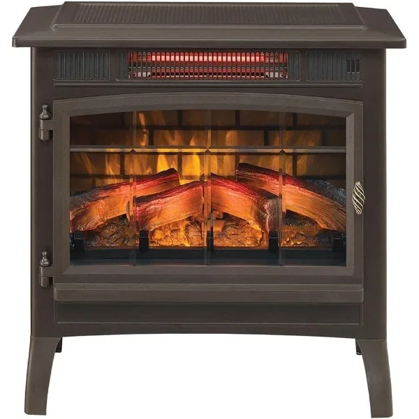 

Duraflame Electric Infrared Quartz Fireplace Stove with 3D Flame Effect, Bronze