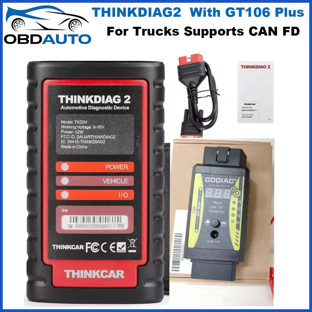 Thinkcar Thinkdiag 2 - Thinkdiag2 Thinkdiag 2 voor Ads/XPRO5/Xdiag/Prodiag/dz Online