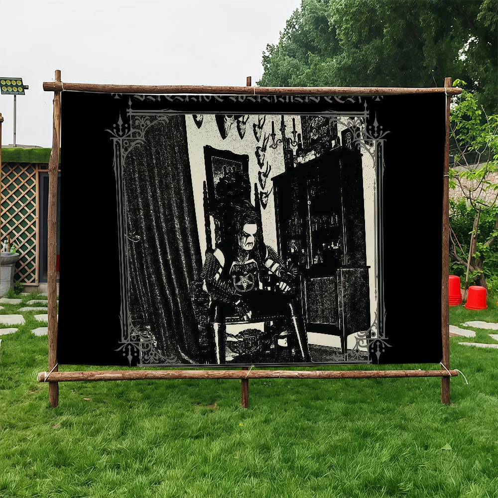 S-Satanic W-Warmaster Heavy Band flag Suitable For Dormitory Room Outdoor Gift Party Decoration Picnic Camping festival