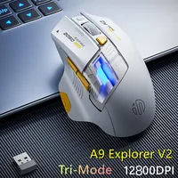 Inphic A9 Explorer V2 Indicador de ratón para juegos de tres modos DPI Macro-controlador ajustable Ergonomía 12000DPI 1000Hz Tasa de retorno