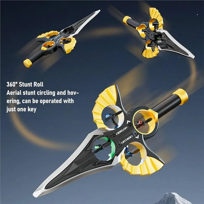 BEDW-LED Light RC Airplane, Flying Sword Remote Control, Gesture Sensing Foam Glider For Kids And Adults