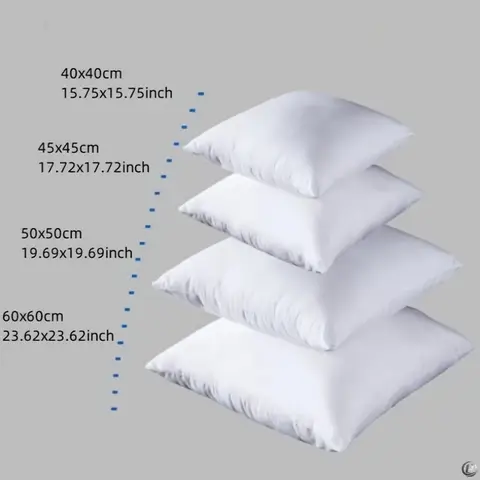 Standard White Bounce Back Pillow Cushion Core Sofa Car Seat Home Interior Decor Pillows 30x30/40x40/45x45/60x80cm