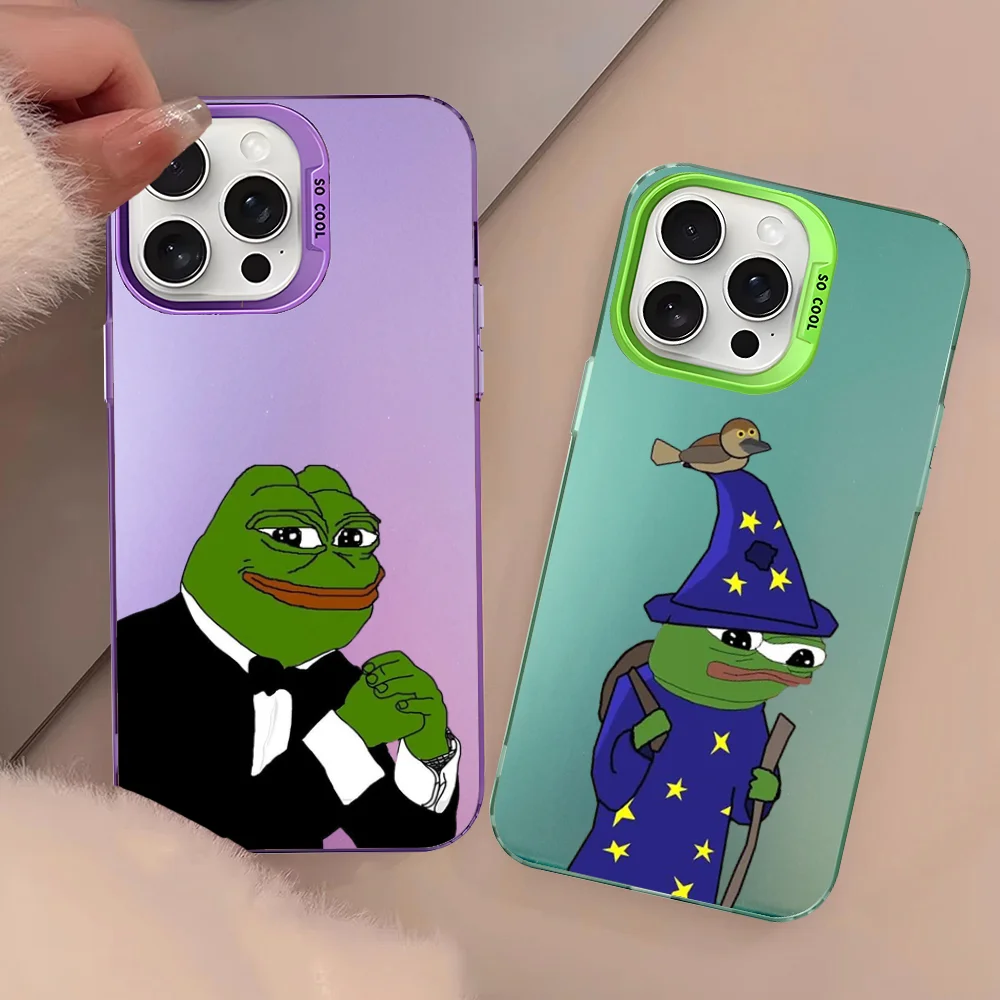 Classic Character Memes S-Sad Frog Phone Case For IPhone 16 15 14 13 12 11 Pro Max X XR XSMAX 8 7 Plus Matte Shockproof