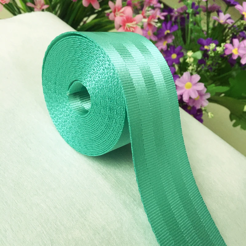 racing belt Automobile seat belt blue-green belt Front Rear Row car accessories cyan-blue styling Polyester webbing