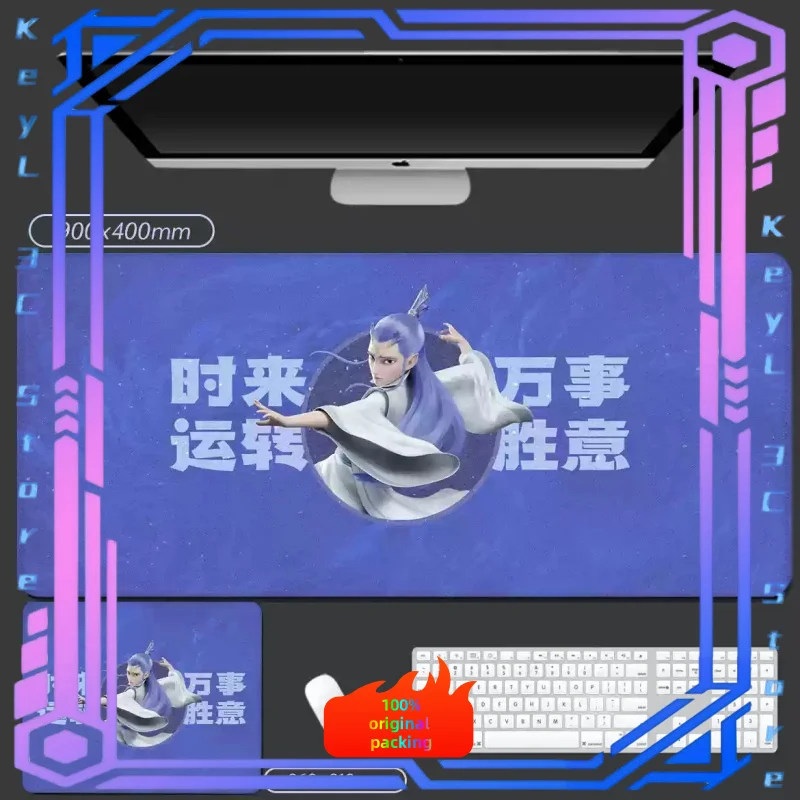 Alas Mouse Besar Nezha'S Baru Lockrand Nezha Aoguang Aobing Alas Meja Meja Komputer Kantor Alas Mouse Besar Alas Keyboard