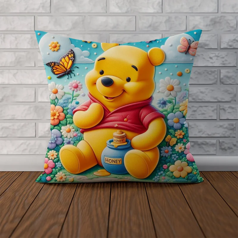 Cushions Home Decor Case Pooh Bear for Pillow Covers Decorative Cushion Sleeping Pillows Anime Pillow Cases 45x45 Decoration Bed