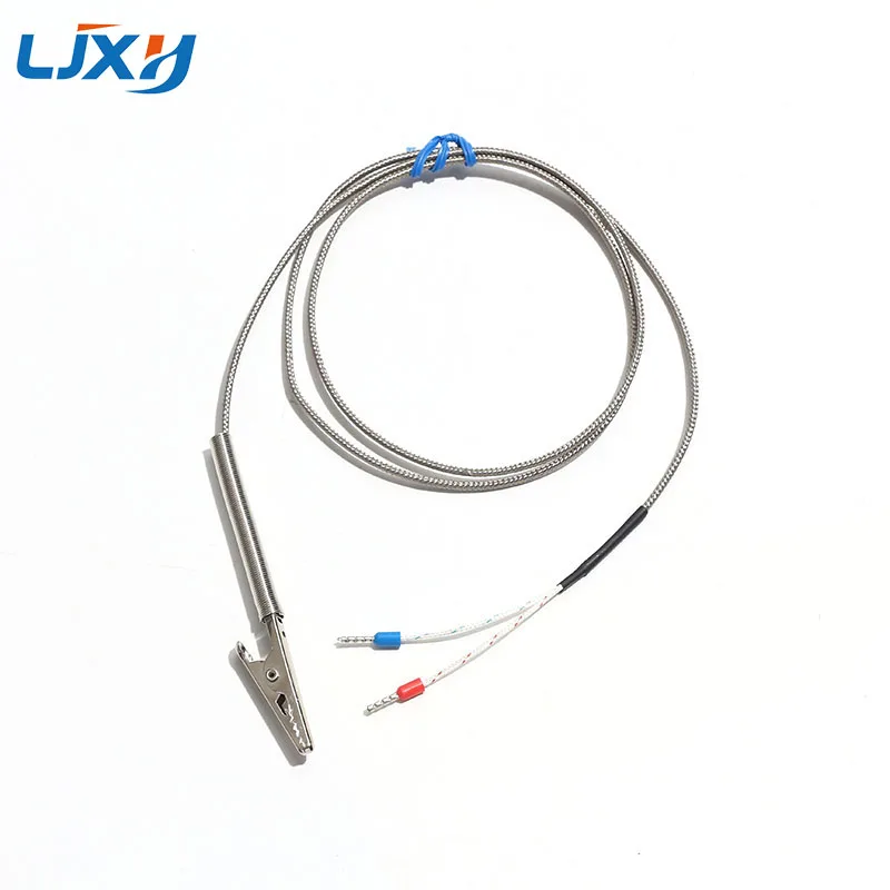 

Термопара K-типа LJXH, датчик температуры, крепление на зажиме типа «крокодил», 0~400°C ℃ Кабель-провод в оплетке, экранированный, 1м/2м/3м/4м/5м