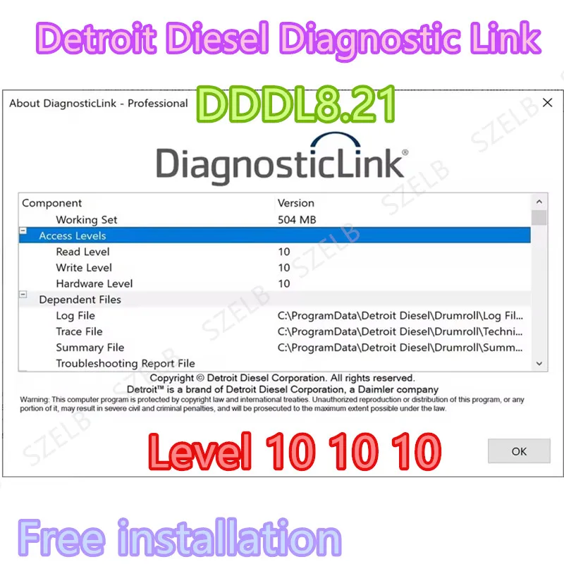 

Дизельная диагностическая ссылка Detroit 8.21DDDL -Pro Уровень 10 10 10+ СЕРЫЕ параметры Поддержка + Устройство стрельбы по стрелке Бесплатная установка