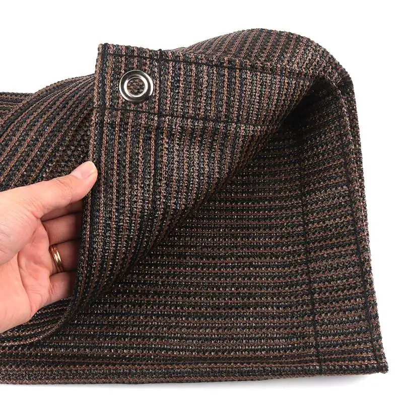 Thicken Coffee Brown Anti UV HDPE Sunshade Net Sunblock Sun Shade Net Cloth Balcony Safety Privacy Screen Garden Fence