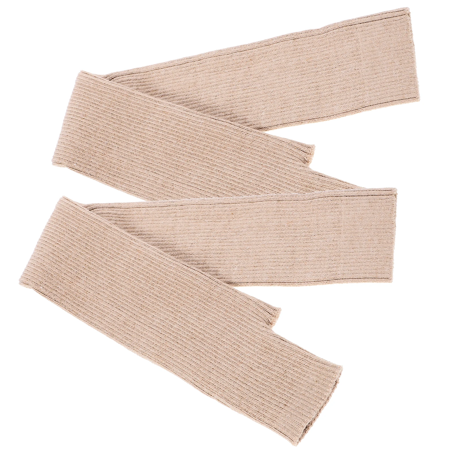 

Winter Warm Women Cashmere Armband Sleeves 50cm Black Finger Hole Elastic Knit Sports Arm Covers Outdoor Hiking Cycling