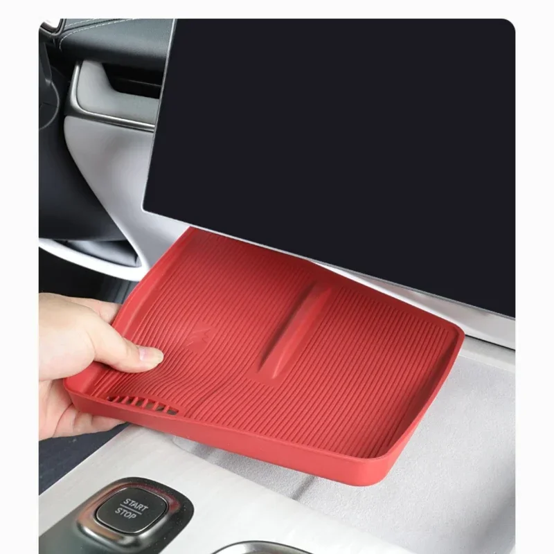 Car Wireless Charging Pad For Xiaomi SU7 Central Charging Board Silicone Anti-slip Protective Interior Refit Parts Accessories