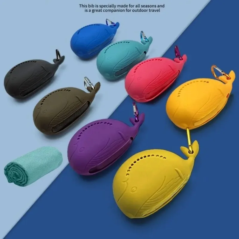 Portable Silicone Case&Lightweight-Microfiber Rapid Dry Towel, Camping and Travel Towel for Travel, Beach, Swimming Yoga