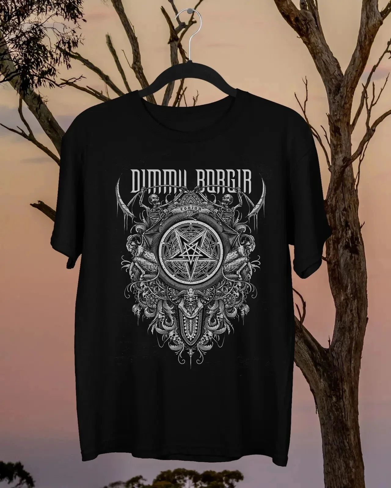 

Summer NEW DIMMU BORGIR Band Gift for Fan Black All Size T-Shirt Cotton Men Sweat-absorbing Fashion European American
