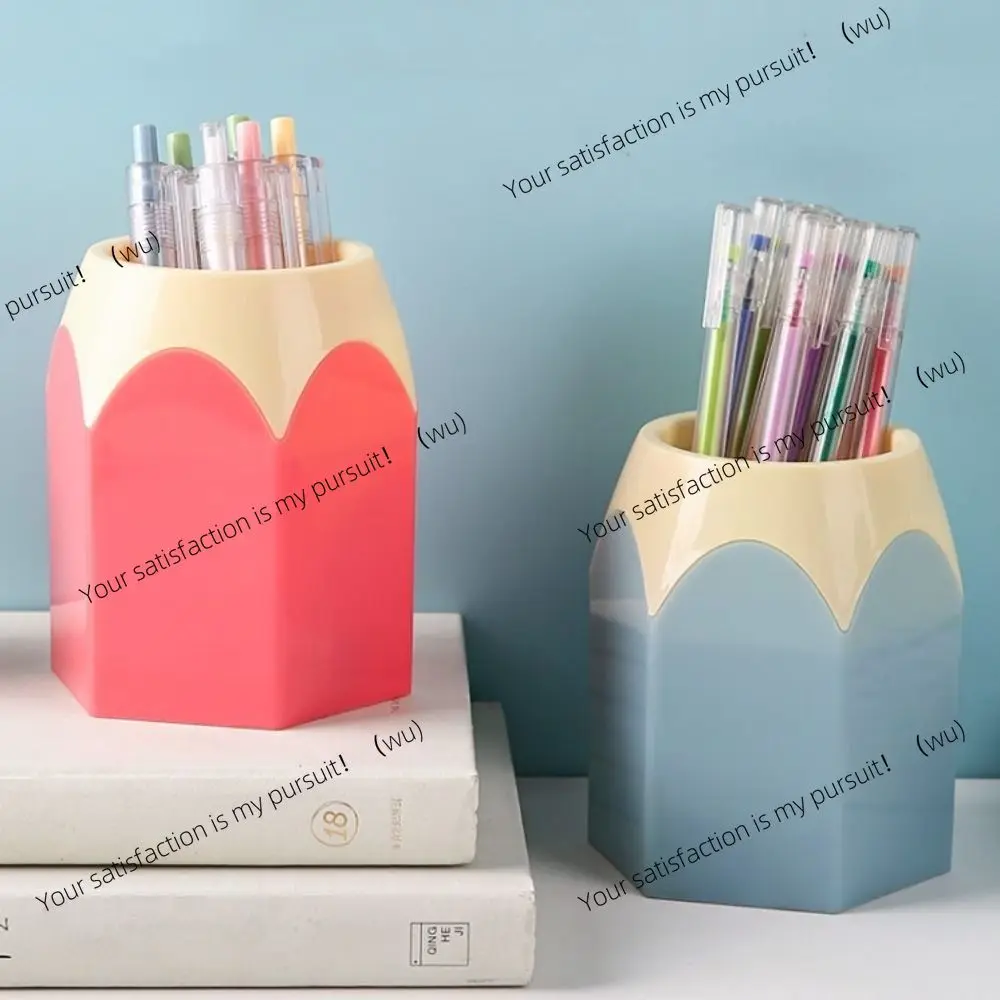 Cute large-capacity aesthetic pencil holder, makeup brush holder, student creative vase