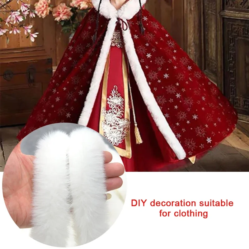 100 سنتيمتر فرو الأرنب الصناعي وشاح فروي الشريط الفراء الشريط التشذيب الشريط Craft بها بنفسك الحرفية الخياطة الملابس والاكسسوارات الاكسسوارات اليدوية