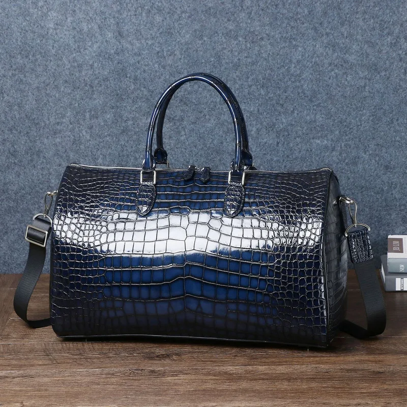 New Crocodile Belly Pattern Large Capacity Luggage Travel Bag Functional Classic Handbag Fashion Business Men's Travels Luggage