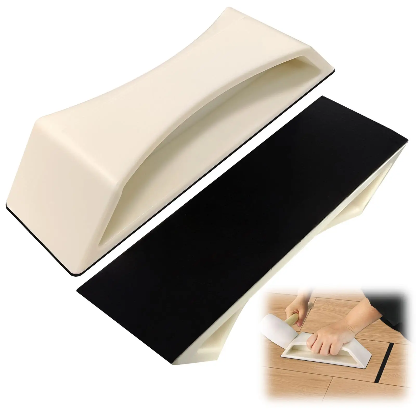

Heavy-Duty Floor Gap Fixer Tool Reusable Adhesive Pad Perfect for Laminate LVP Flooring Installation Repair