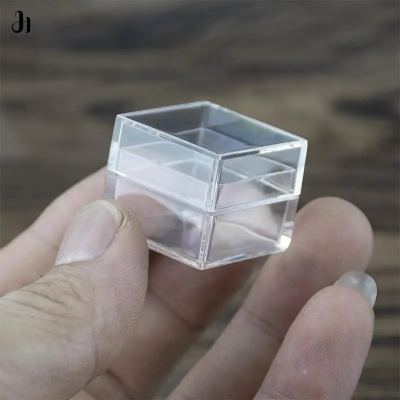 7.5ml Mini Small Square Box Transparent PS Plastic Box Cosmetic Drug Packaging Box For Jewelry Beads Case Display Container