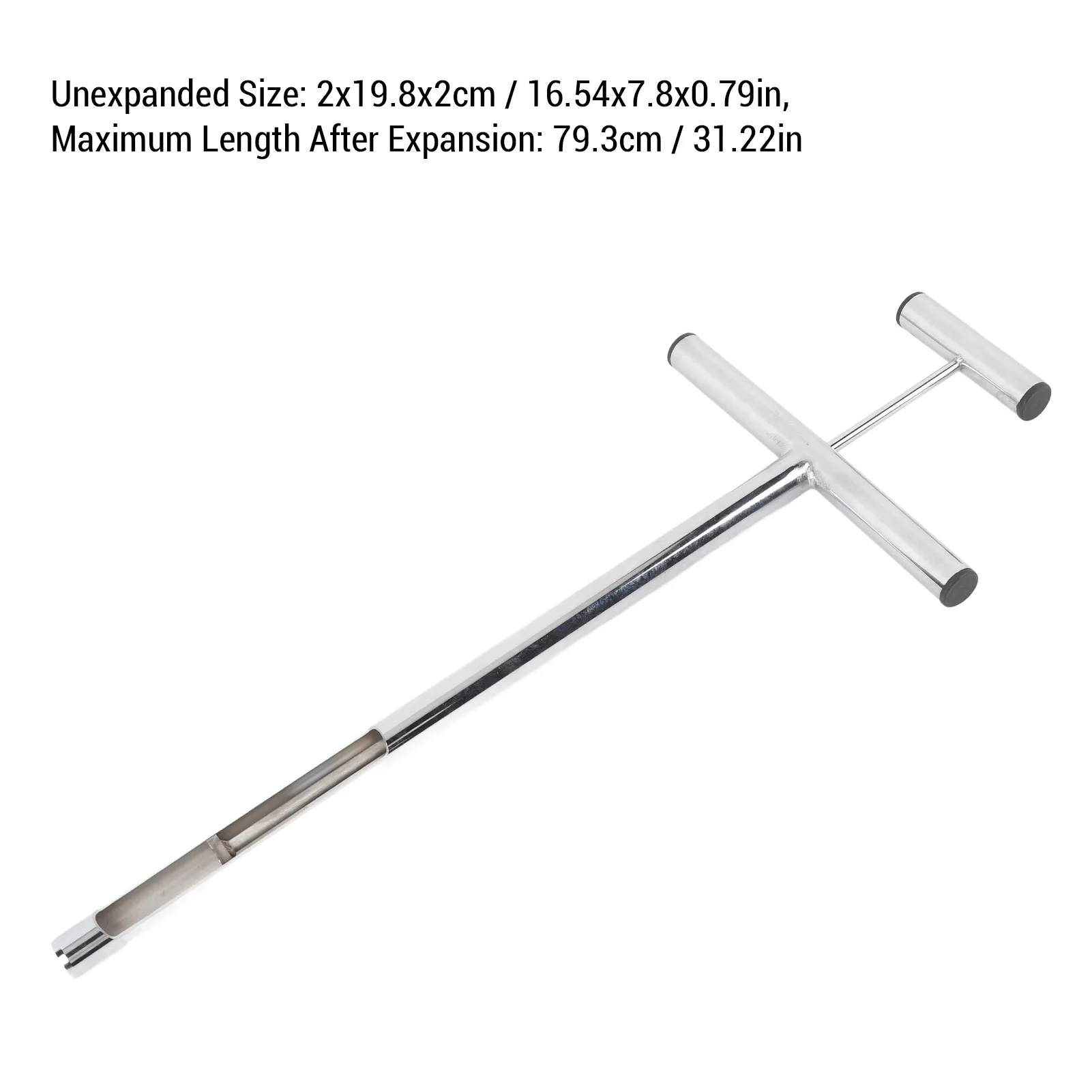 

Soil Sample Probe with Ejector Tubular Stainless Steel Rod T Shaped Handle for Plant Care Garden Farm Soil Sample Probe Rod