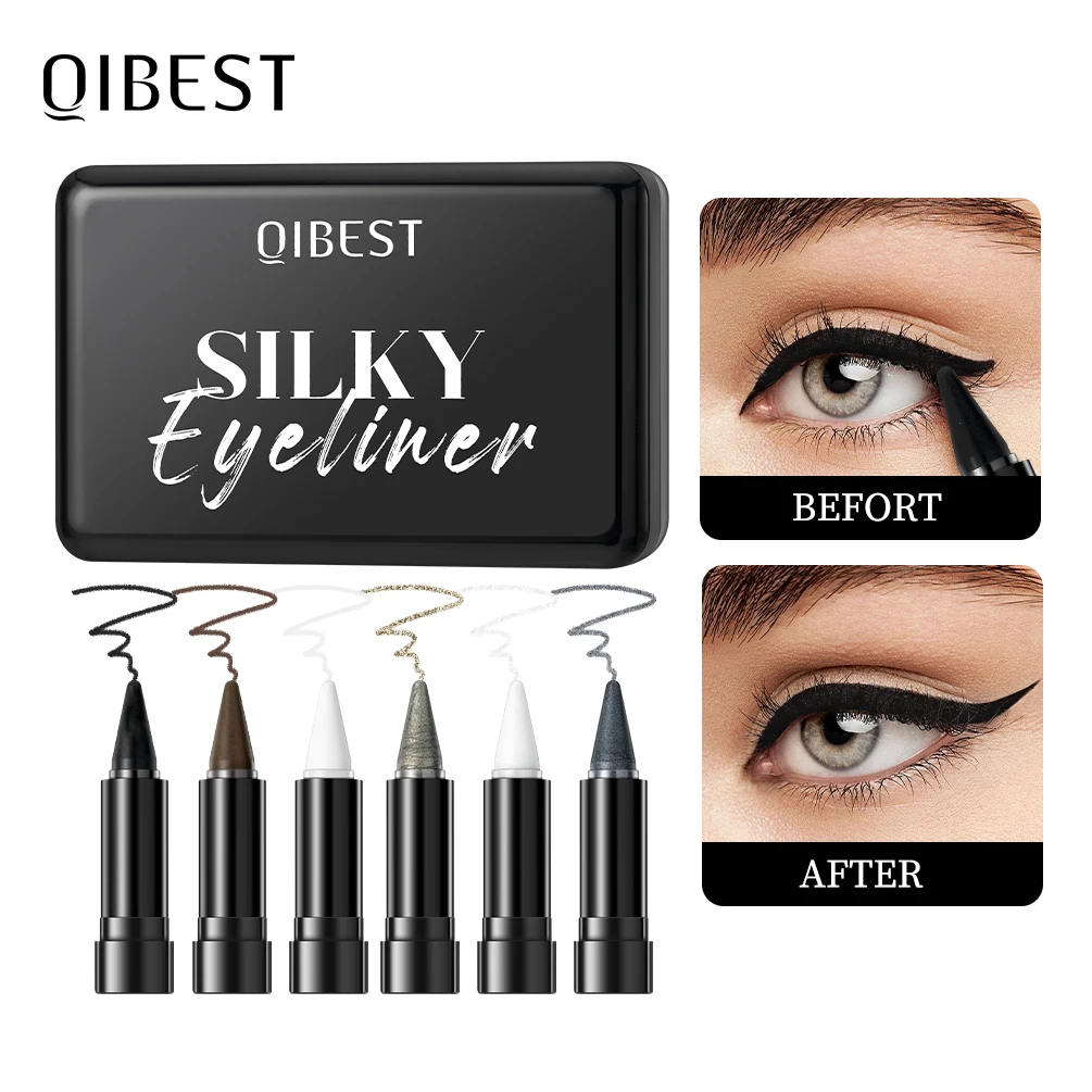 

Qibest Creamytexture Eyeliner Eyeshadow Makeup Sets Easy Coloring Sweat Proof High Pier Pencil Lasting White Black Eyes Cosmetic