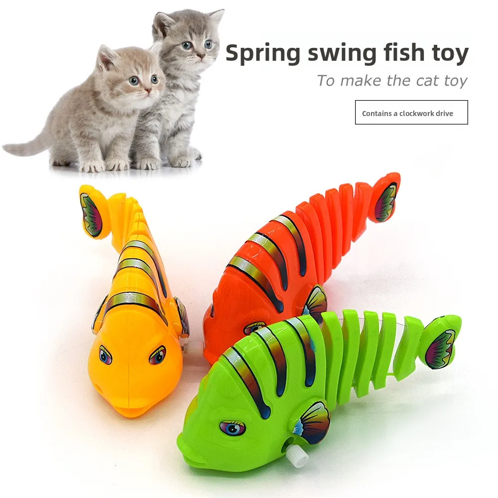 1 stücke/2 stücke Haustier Katze Spielzeug Frühling Schaukel Fisch Haar Fisch Tease Katze Haustier Kunststoff Spielzeug Haustier katze Spielzeug Interaktive Haustier Produkte für Katzen