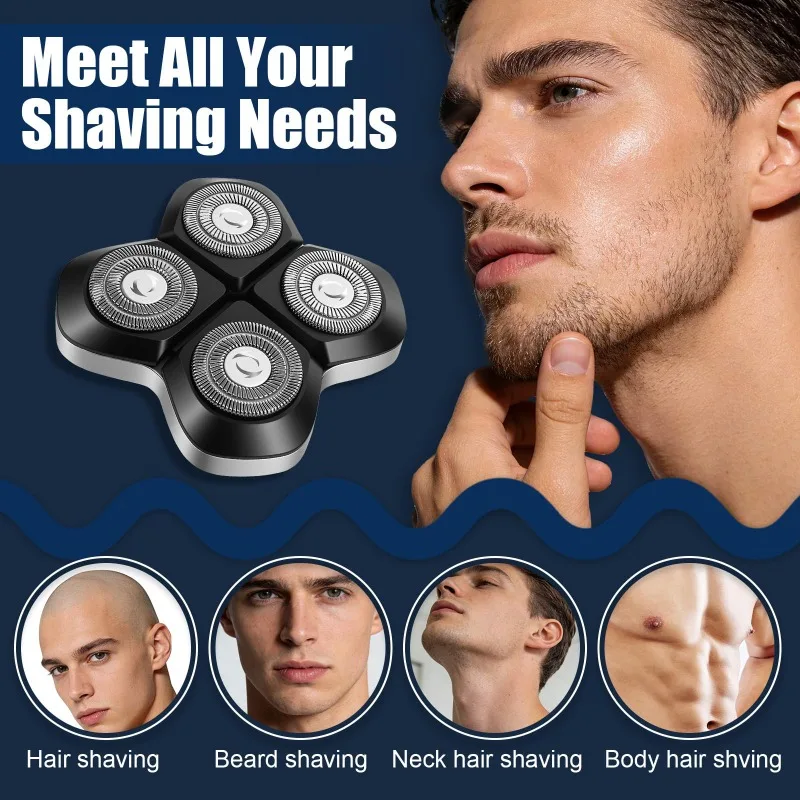 

For Freebird FlexSeries Pro Shaver Head Shaver Replacement Heads for Men Washable Shaver Wet&Dry Shaving Head Shaver Replacement