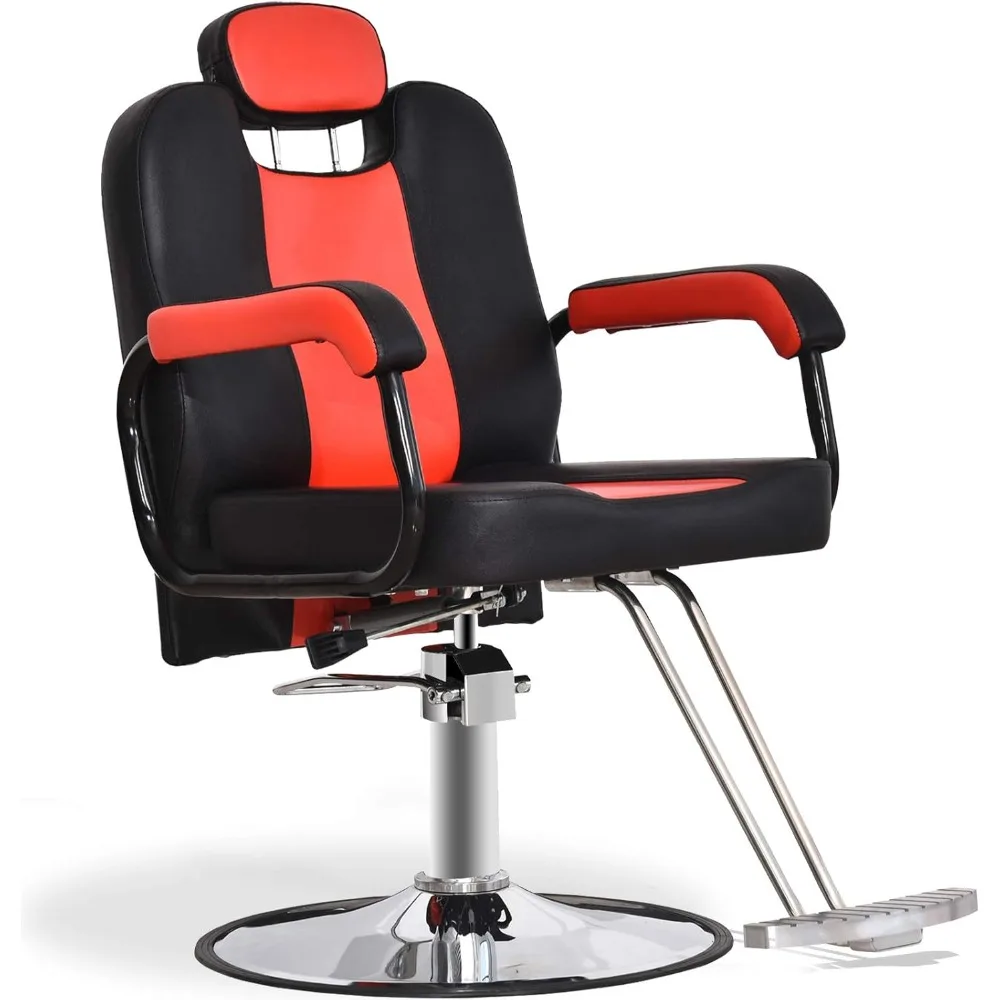 

Barber Chair, Reclining Salon Chairs, Hydraulic Barber Chairs, Salon Styling, Weight Capacity 330 Lbs, Shampoo Salon Chair