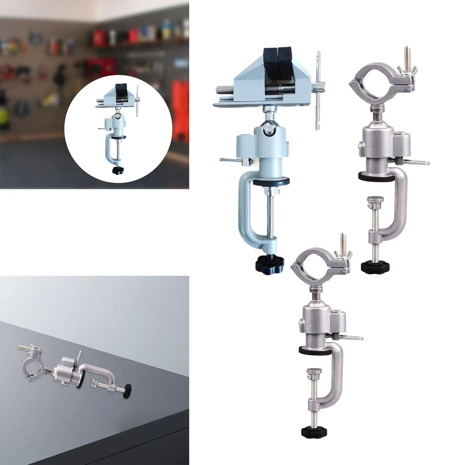 Table Vise Swivel Bench Vise for Jewelry Making Metal Working Woodworking
