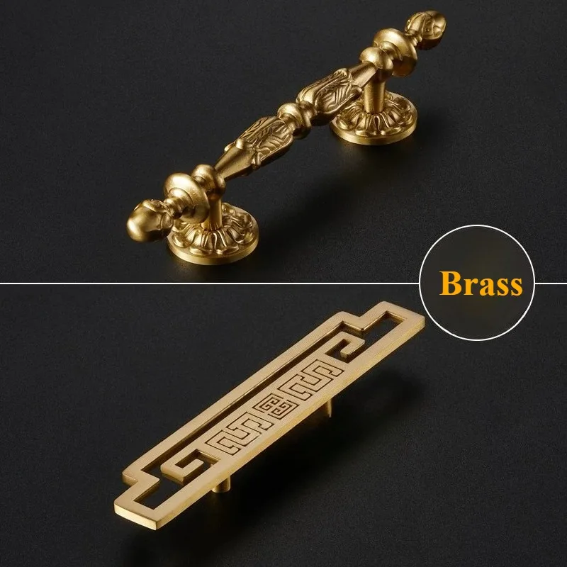 Solid Brass Cabinet Pull Minimalist Handle for Wardrobe Wine & Kitchen Cabinets Modern Drawer Knob in Antique or Polished Finish