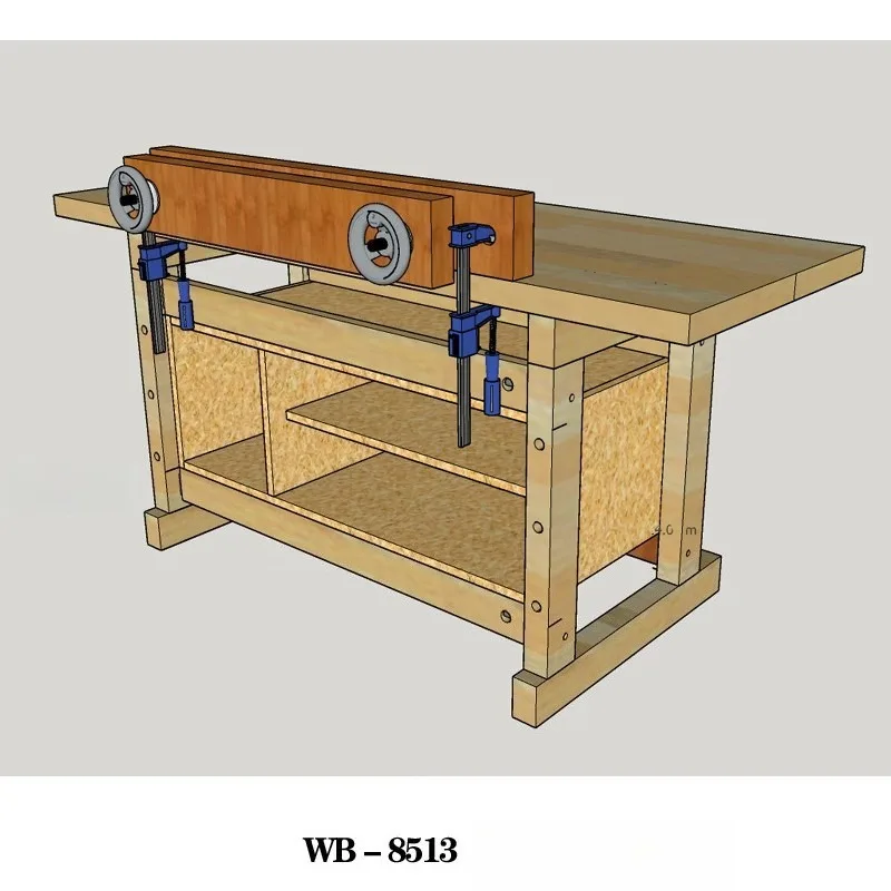 WB8513  Woodworking Pliers, All Solid Wood Countertop, Beech Wood Double Board Clamp, Woodworking Table, Operating Table