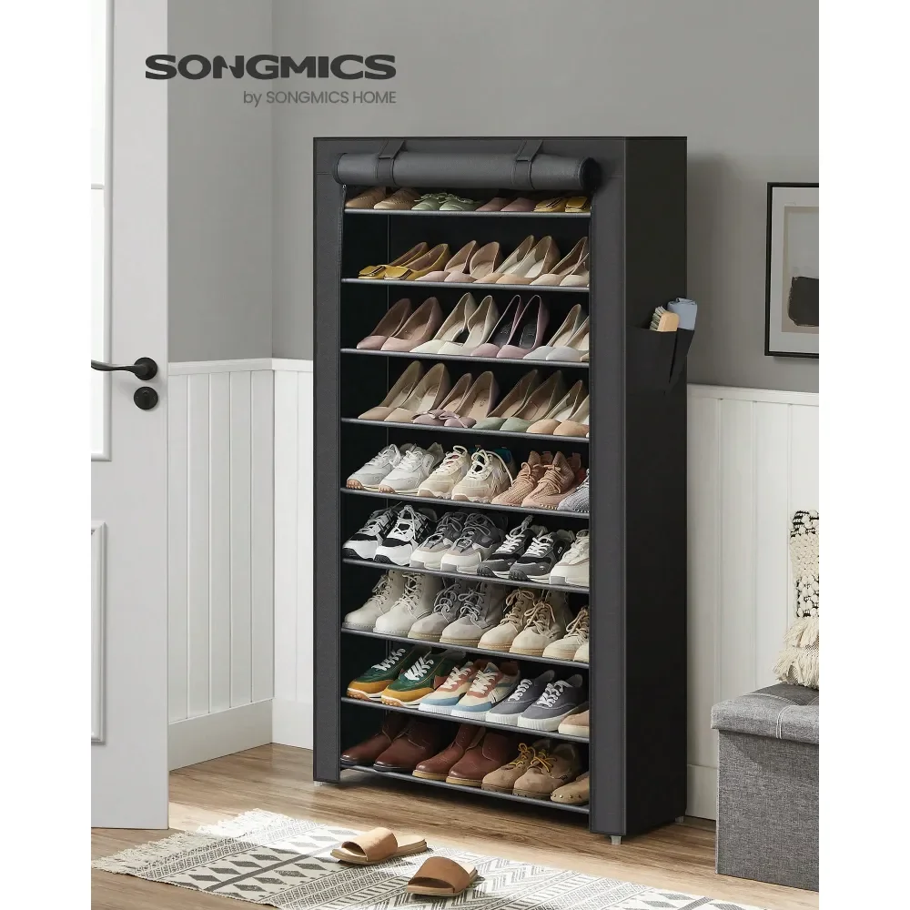 

Shoe Rack, 9 Tier Shoe Organizer With Nonwoven Fabric Cover, Shoe Storage Shelf For 4050 Pairs Of Shoes, Entryway, Suitable For
