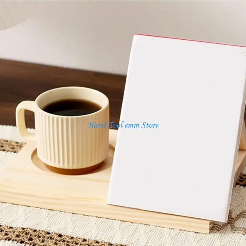 H37F Desktop Organiser Bookstand Tablet Stand Slot Gift for Book Lovers Teachers
