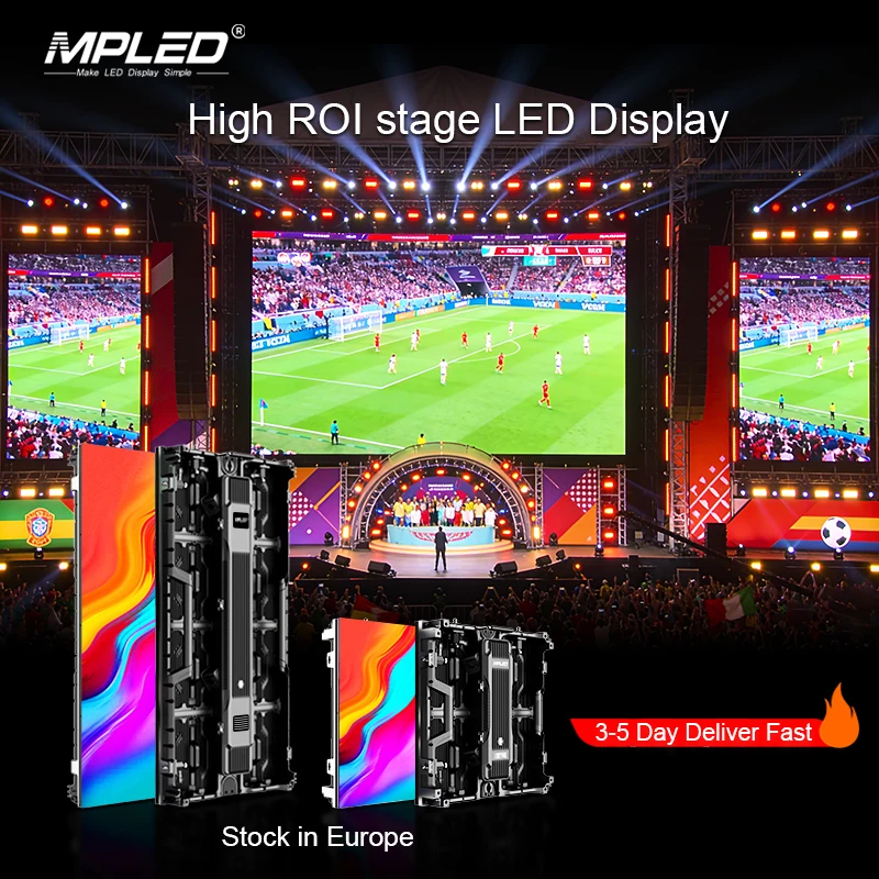 

MPLED Rental Stage LED Display IP65 Waterproof P2.6 P2.9 P3.9 P4.8 Modular Splicing for Outdoor Events Backdrops LED Video Wall