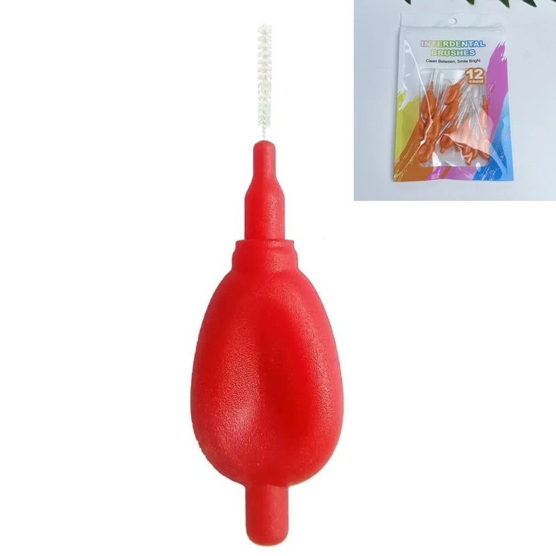 120pcs Dental Interdental Brushes I Shaped Push Pull Orthodontic Brush For Braces Tooth Floss Oral Hygiene Cleaning